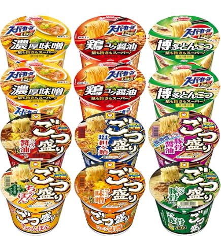 Amazon.co.jp: 人気 カップラーメン カップ麺 大盛り 詰め合わせ 12種